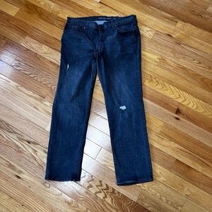 Calvin Klein Distressed Gray/Black Jeans  38X32